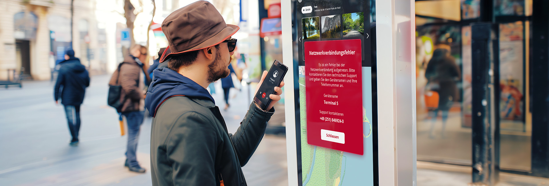 Anzeige des Gerätenamens eines SiteKiosk Online Clients in einem Projekt